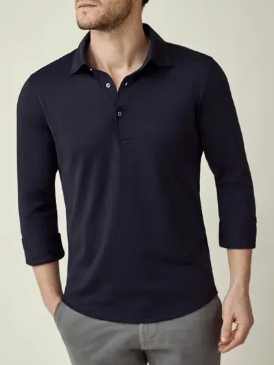 Luca Faloni Silk-cotton Amalfi Polo Shirt In Black