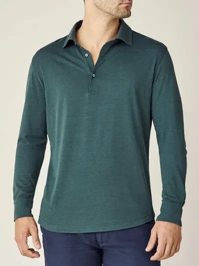 Luca Faloni Silk-cotton Amalfi Polo Shirt In Emerald Green