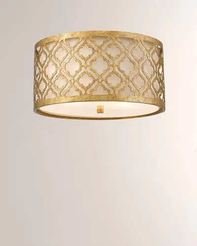 Lucas + Mckearn Arabella Ceiling Flush In Distressed Gold