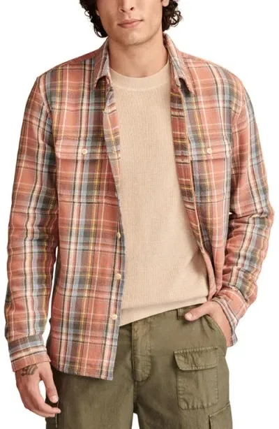 Lucky Brand Brushed Dobby Twill Workshirt In Multi