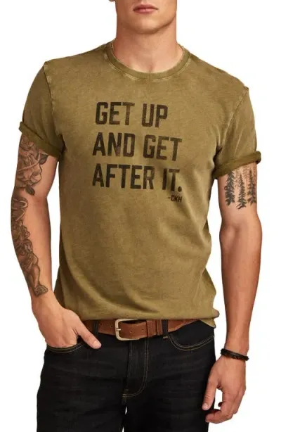 Lucky Brand Get Up Graphic T-shirt In Capulet Olive