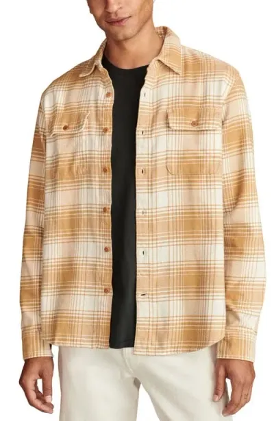 Lucky Brand Plaid Cloud Soft Flannel Button-up Shirt In Orange Multi