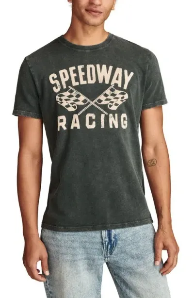 Lucky Brand Speedway Cotton Graphic T-shirt In Jet Set