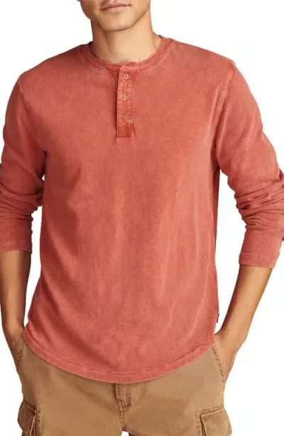 Lucky Brand Weekend Slub Henley In Bossa Nova