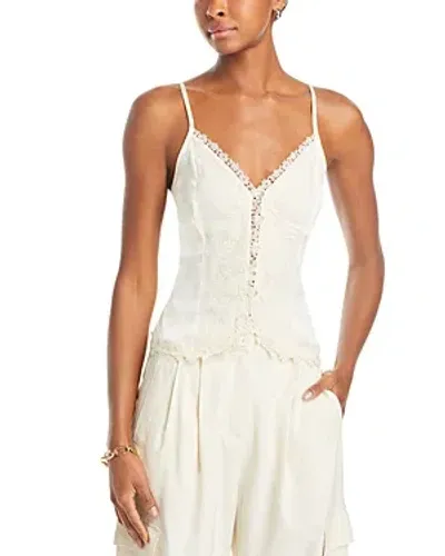 Lucy Paris Sammy Lace Trim Camisole In Cream