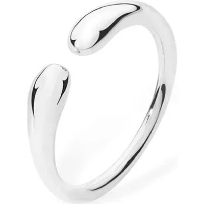 Lucy Quartermaine Double Drop Ring In Sterling Silver