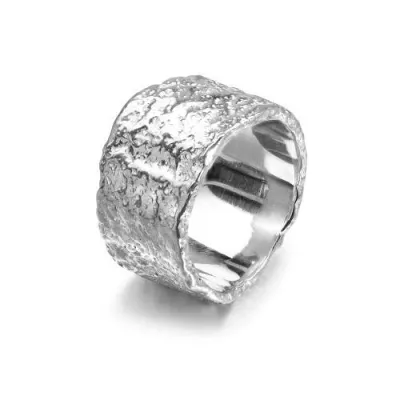 Lucy Quartermaine Hula Wide Ring In Sterling Silver