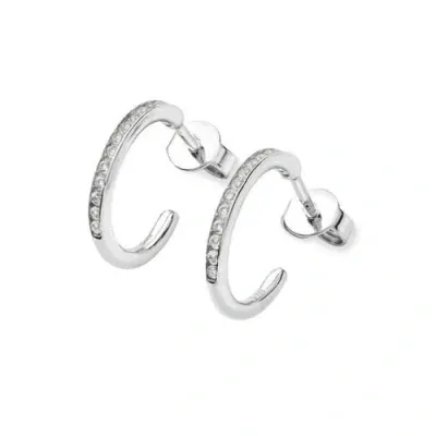 Lucy Quartermaine Skinny Drip Hoops In Sterling Silver