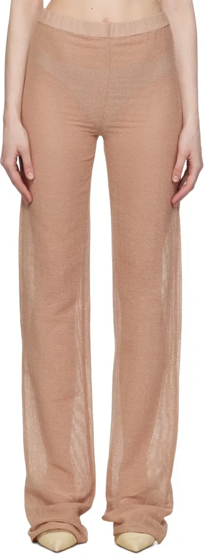 Ludovic De Saint Sernin Beige Mermaid Trousers In Sand Beige