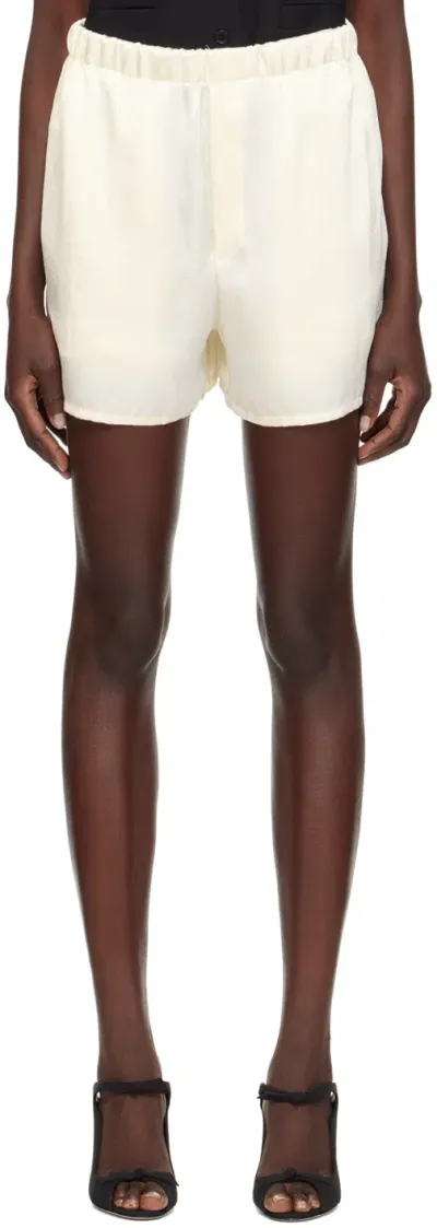 Ludovic De Saint Sernin Off-white Elasticized Waistband Shorts