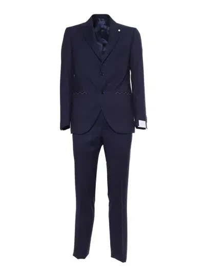 Luigi Bianchi Blue Men's Suit