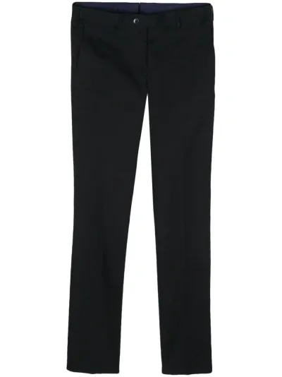 Luigi Bianchi Trousers With Logo In Blue