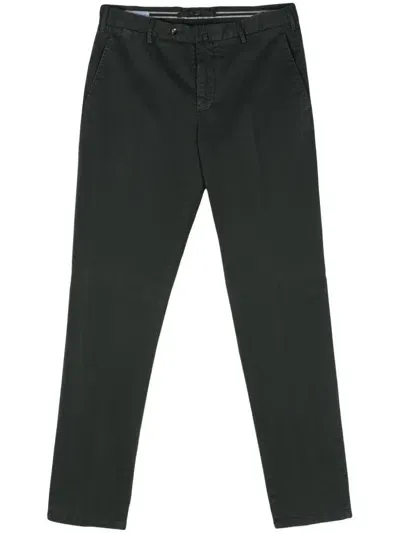 Luigi Bianchi Trousers With Logo In Green