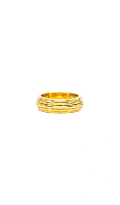 Luv Aj Remy Ridged Ring In 골드