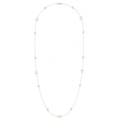 Luvmyjewelry Avani Raindrop Layered Sterling Silver Diamond Necklace In 14kt Rose Gold Vermeil