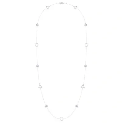 Luvmyjewelry Avani Skyline Geometric Layered Sterling Silver Diamond Necklace