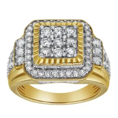 Luvmyjewelry Bigg Boss 14k Yellow Gold Diamond Men Statement Ring