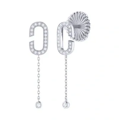 Luvmyjewelry Celia C Sterling Silver Diamond Drop Earring