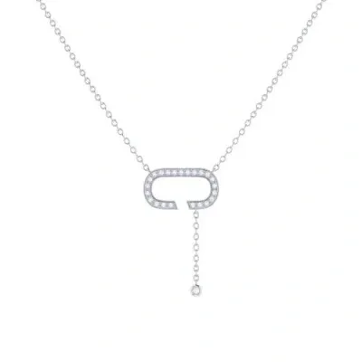 Luvmyjewelry Celia C Sterling Silver Diamond Lariat Necklace