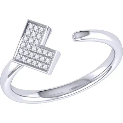 Luvmyjewelry One Way Arrow Sterling Silver Diamond Open Ring