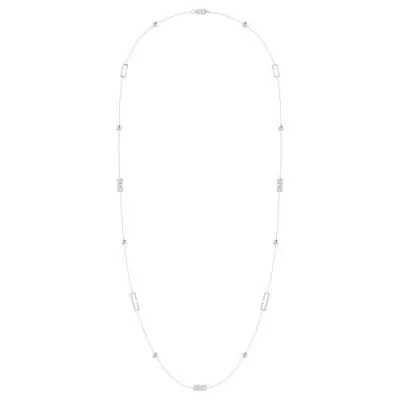 Luvmyjewelry Traffic Light Layered Sterling Silver Diamond Necklace