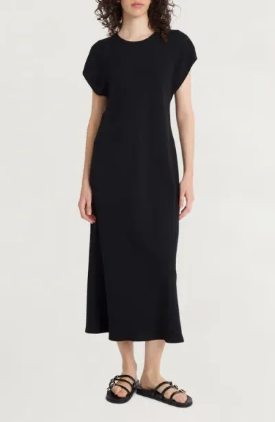 Luxely Short Sleeve Maxi Dress In Meteorite