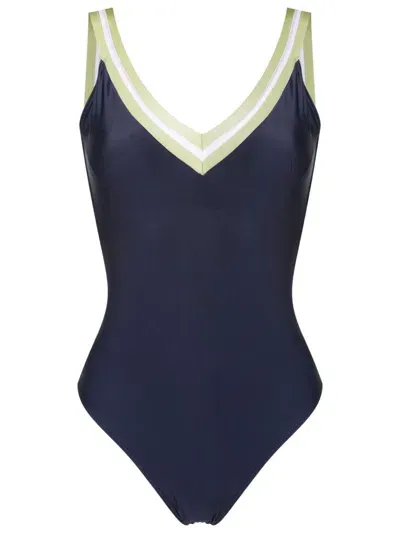 Lygia & Nanny Balboas Two-tone Swimsuit In Blue