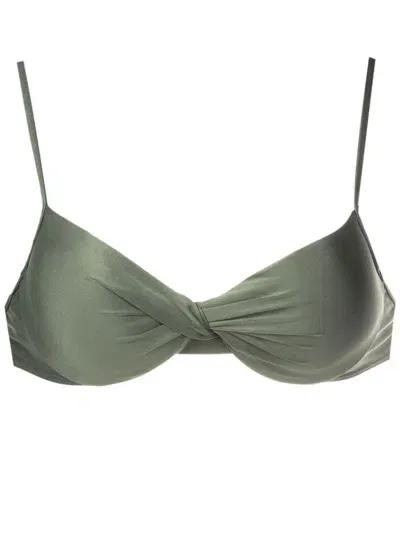 Lygia & Nanny Cassis Twisted Bikini Top In Grün