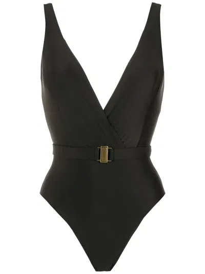 Lygia & Nanny Evita Belted Swimsuit In Black