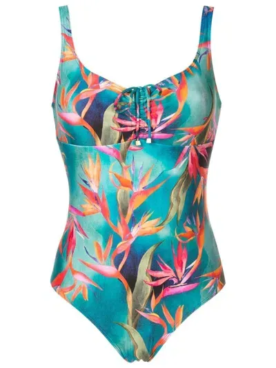 Lygia & Nanny Floral-print Swimsuit In Blue