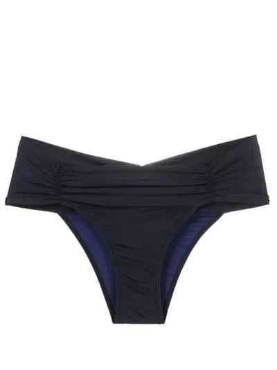 Lygia & Nanny Jasper Ruched Bikini Bottoms In Blau