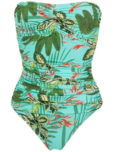 Lygia & Nanny Melissa Tropical Print Swimsuit In Green