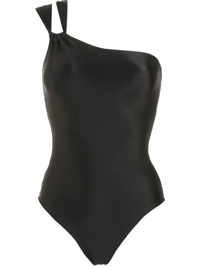 Lygia & Nanny Miusha One Shoulder Swimsuit In Black