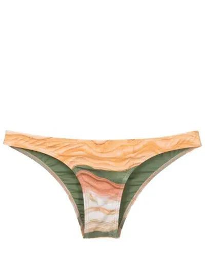 Lygia & Nanny Poipu Low-rise Bikini Bottom In Orange