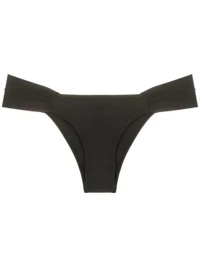 Lygia & Nanny Ritz Ruched Bikini Bottoms In Black