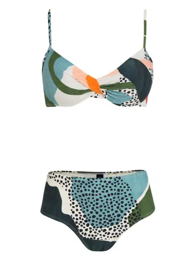 Lygia & Nanny Veronica Abstract-print Bikini Set In Multi