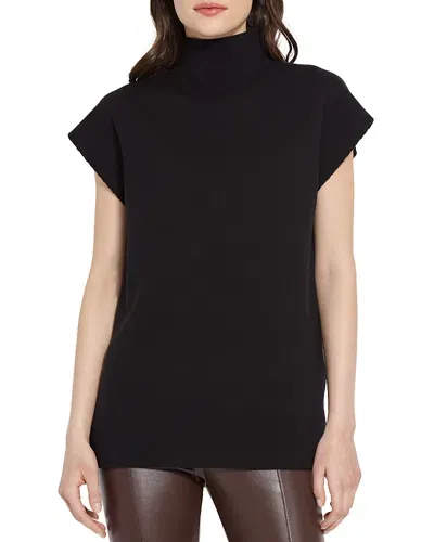 Lyssé Cortado Cap Sleeve Sweater In Black