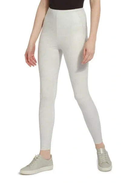 Lyssé Textured Faux Leather Leggings In Snow White