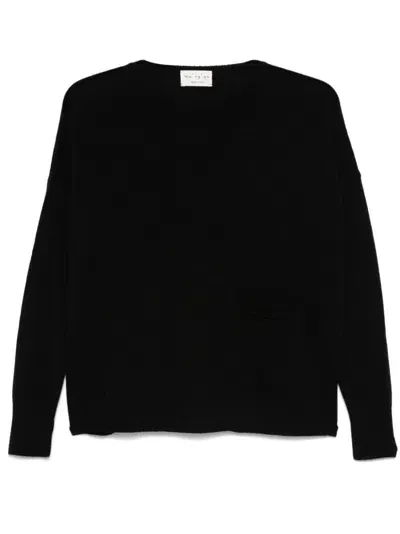 Ma'ry'ya Boat-neck Sweater In Black