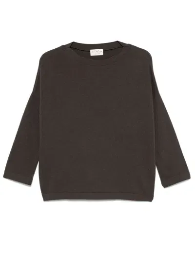 Ma'ry'ya Boat-neck Sweater In Grey