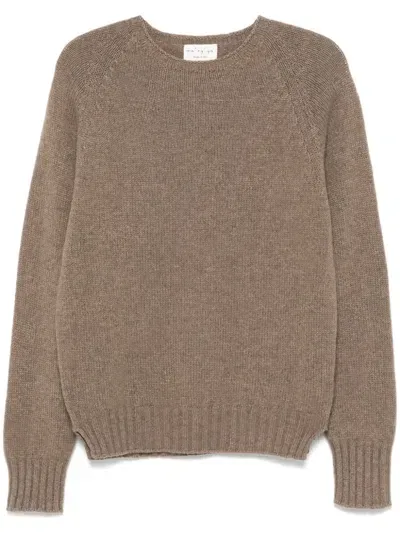 Ma'ry'ya Crew-neck Sweater In Brown