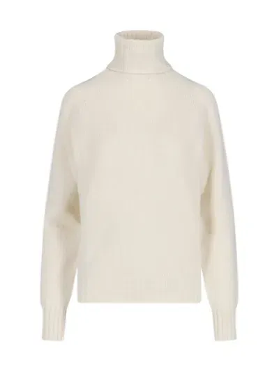 Ma'ry'ya Turtle-neck Sweater In White