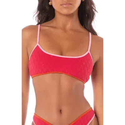 Maaji Apple Red Lane Reversible Bikini Top