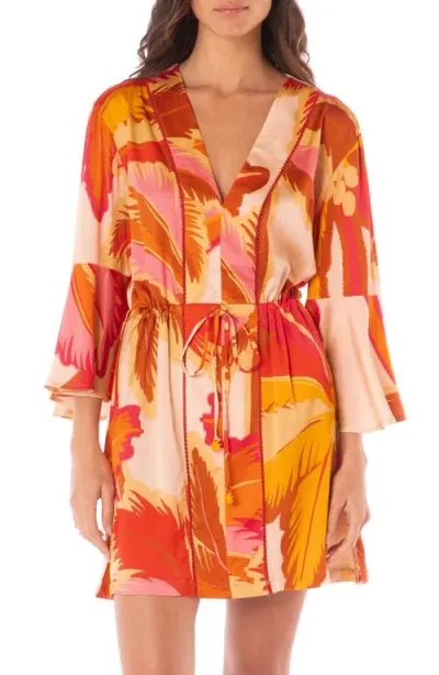 Maaji Jungle Palms Enjoyable Cover-up Dress In Pink