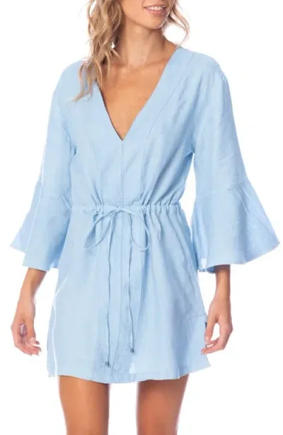 Maaji Stone Blue Joy Linen Cover-up Dress