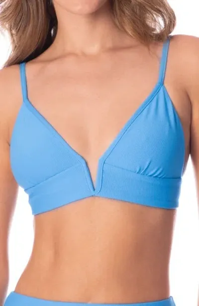 Maaji Stone Blue Parade Reversible Bikini Top