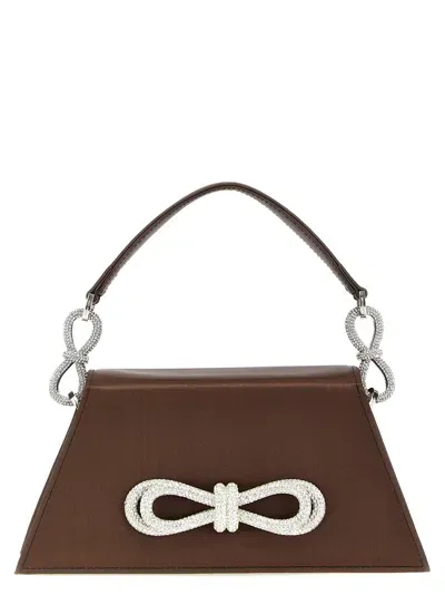 Mach & Mach Double Bow Hand Bags In Brown