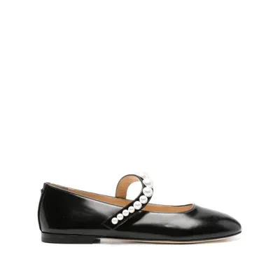 Mach & Mach Ballerine Con Finte Perle In Black