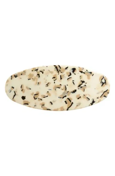 Machete Jumbo Oval Barrette In Alabaster