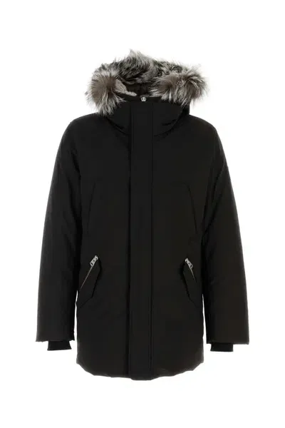 Mackage Black Nylon Blend Edward-x Down Jacket In Black - Silver